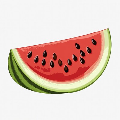 Sliced Watermelon Illustration
