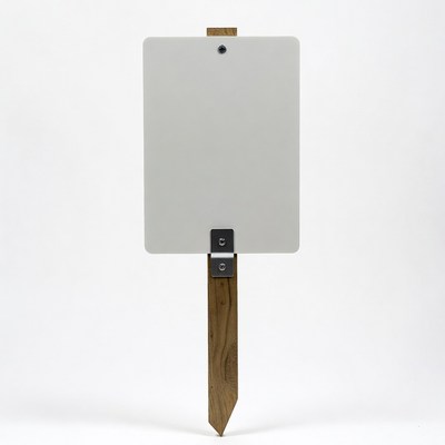 Blank sign on wooden stake