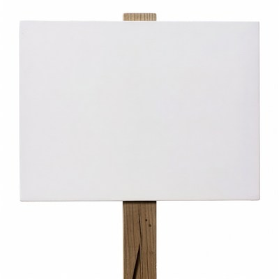 Blank Canvas on Wooden Easel