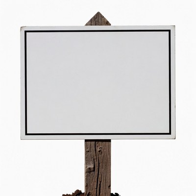 Blank Wooden Sign Post