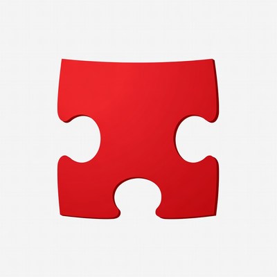 Red puzzle piece