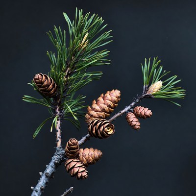 Pine Branch with Cones