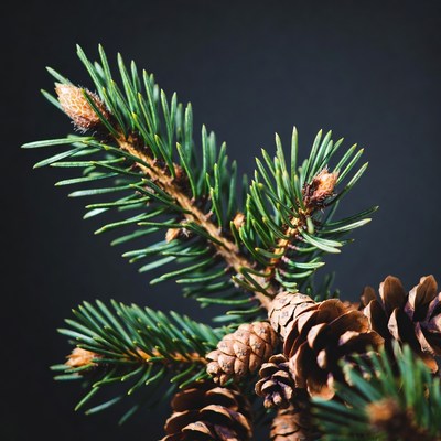 Pine Branch with Cones