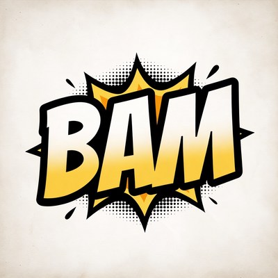 Yellow BAM Comic Book Explosion