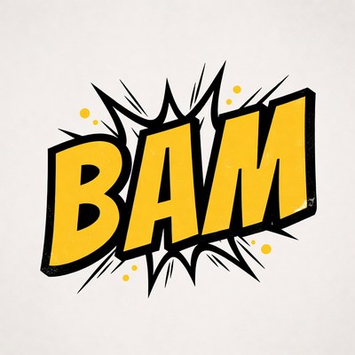 Yellow BAM Comic Book Explosion