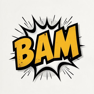 Yellow BAM Comic Book Explosion