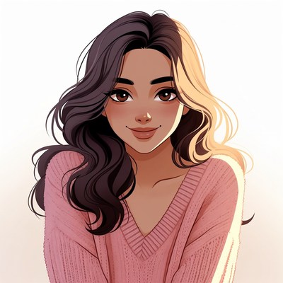 Woman with black and blonde hair