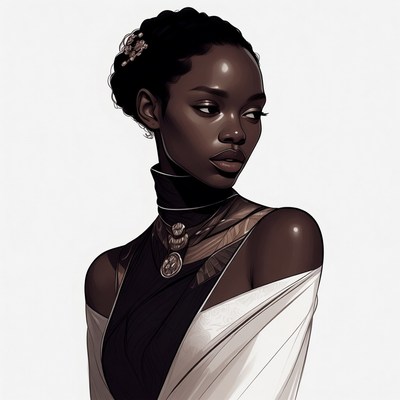 Beautiful African-American woman portrait