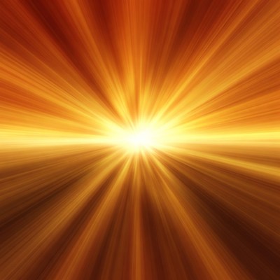 Radiant Orange Sunburst Background