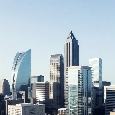 Modern Skyscrapers in City Skyline