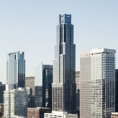Modern Skyscrapers in City Skyline
