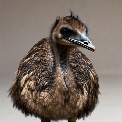 Baby Emu Chick Portrait