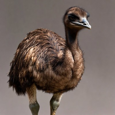Fluffy Emu Chick Standing