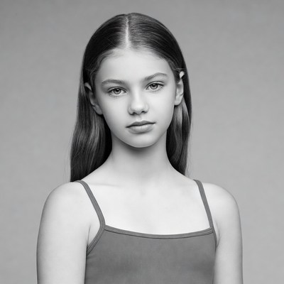 Teen girl in tank top portrait