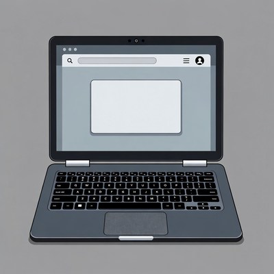 Laptop with search engine open