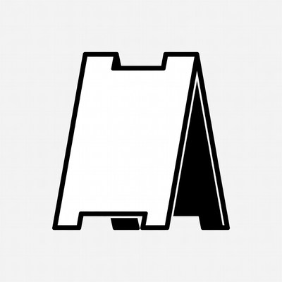 Blank A-Frame Sidewalk Sign