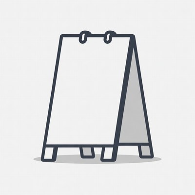 Blank A-frame Sidewalk Sign