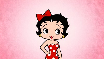 Betty Boop in red polka dot dress