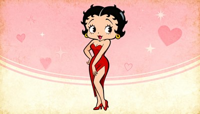 Betty Boop in red dress