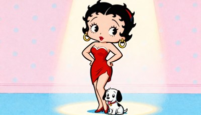 Betty Boop with puppy