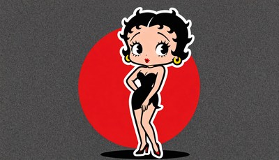 Betty Boop in black dress