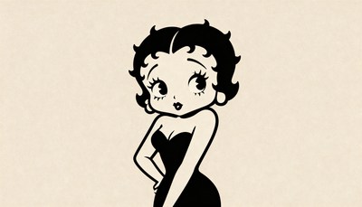 Betty Boop cartoon silhouette