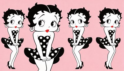 Betty Boop Poses in Polka Dot Dress