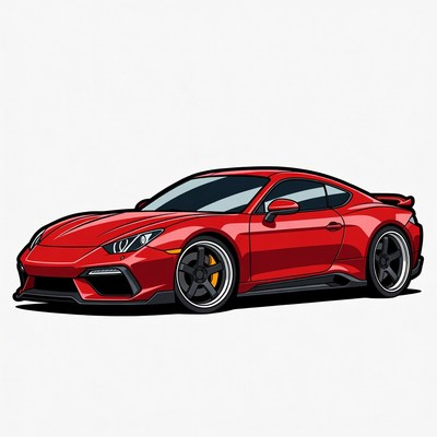 Red Sports Car Illustration