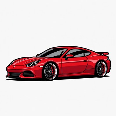 Red Sports Car Illustration