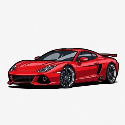 Red Sports Car Illustration