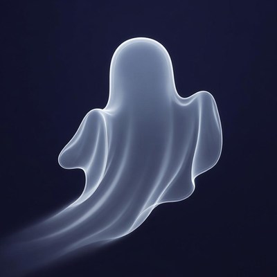 Transparent Ghost on Dark Background