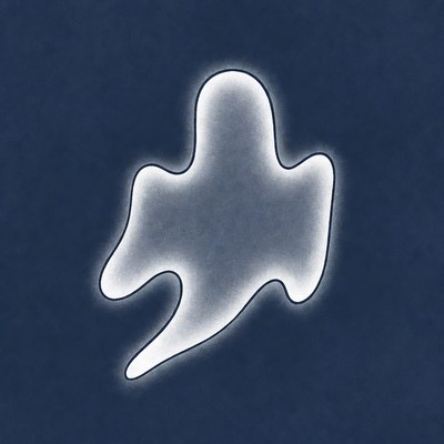 Glowing Ghost on Dark Background
