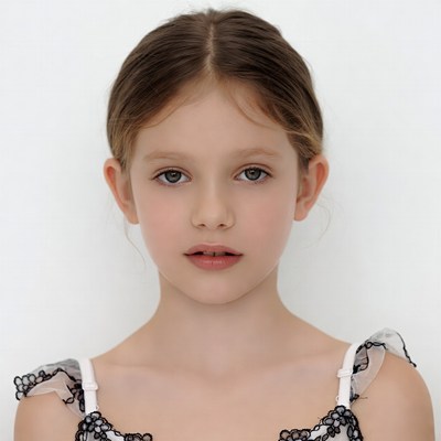 Young girl in lace dress portrait