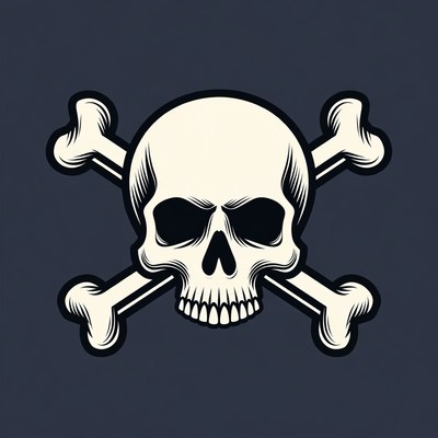 Skull and Crossbones Illustration