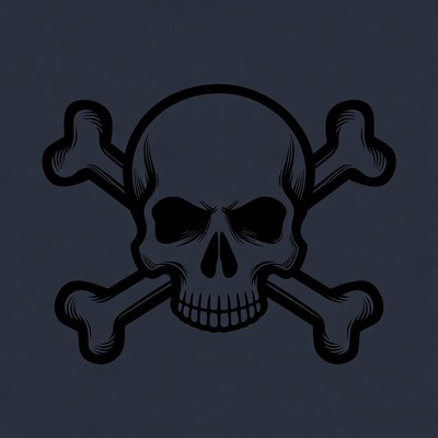 Skull and Crossbones Illustration