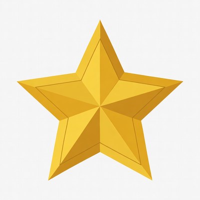 Yellow Five-Pointed Star