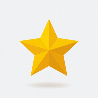 Yellow geometric star illustration