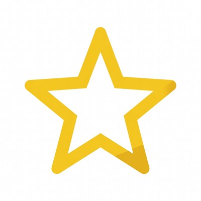 Yellow Star Outline Icon