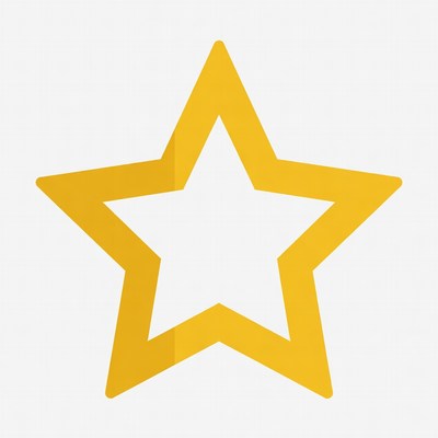 Golden Outline Star Icon