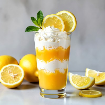 Lemon Parfait with Whipped Cream