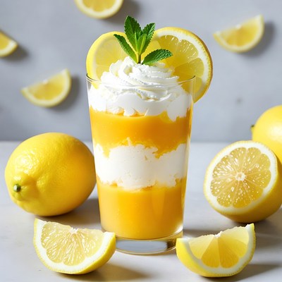Lemon Parfait with Whipped Cream