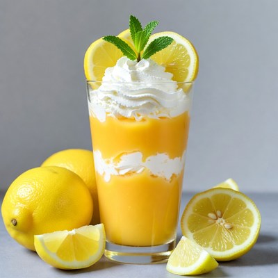 Lemon Whipped Cream Dessert Drink