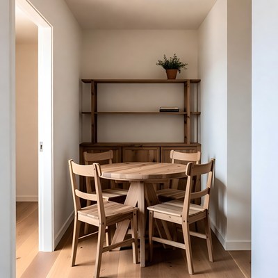Cozy Wooden Dining Nook