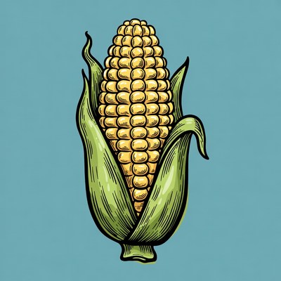Corn cob illustration