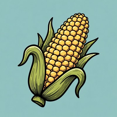 Corn on the Cob Illustration