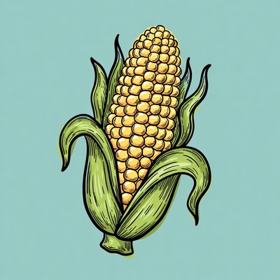 Corn on the Cob Illustration
