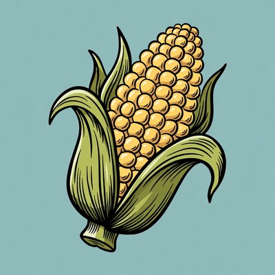 Corn cob illustration