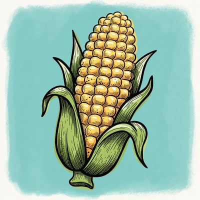 Corn on the Cob Illustration
