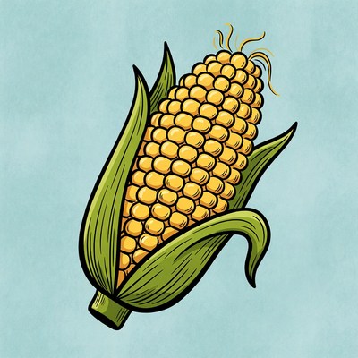 Cartoon Corn on Cob