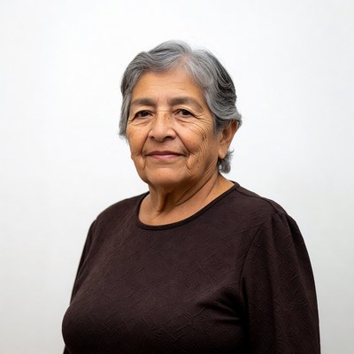 Elderly Latina woman smiling